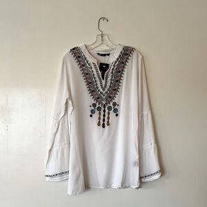 64 Sixty Five Embroidered Bohemian Tunic Top Style M1018/48559